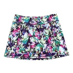 RBX Womens Size XL Floral Print Pull On Stretch Athletic Tennis Golf Skort Skirt